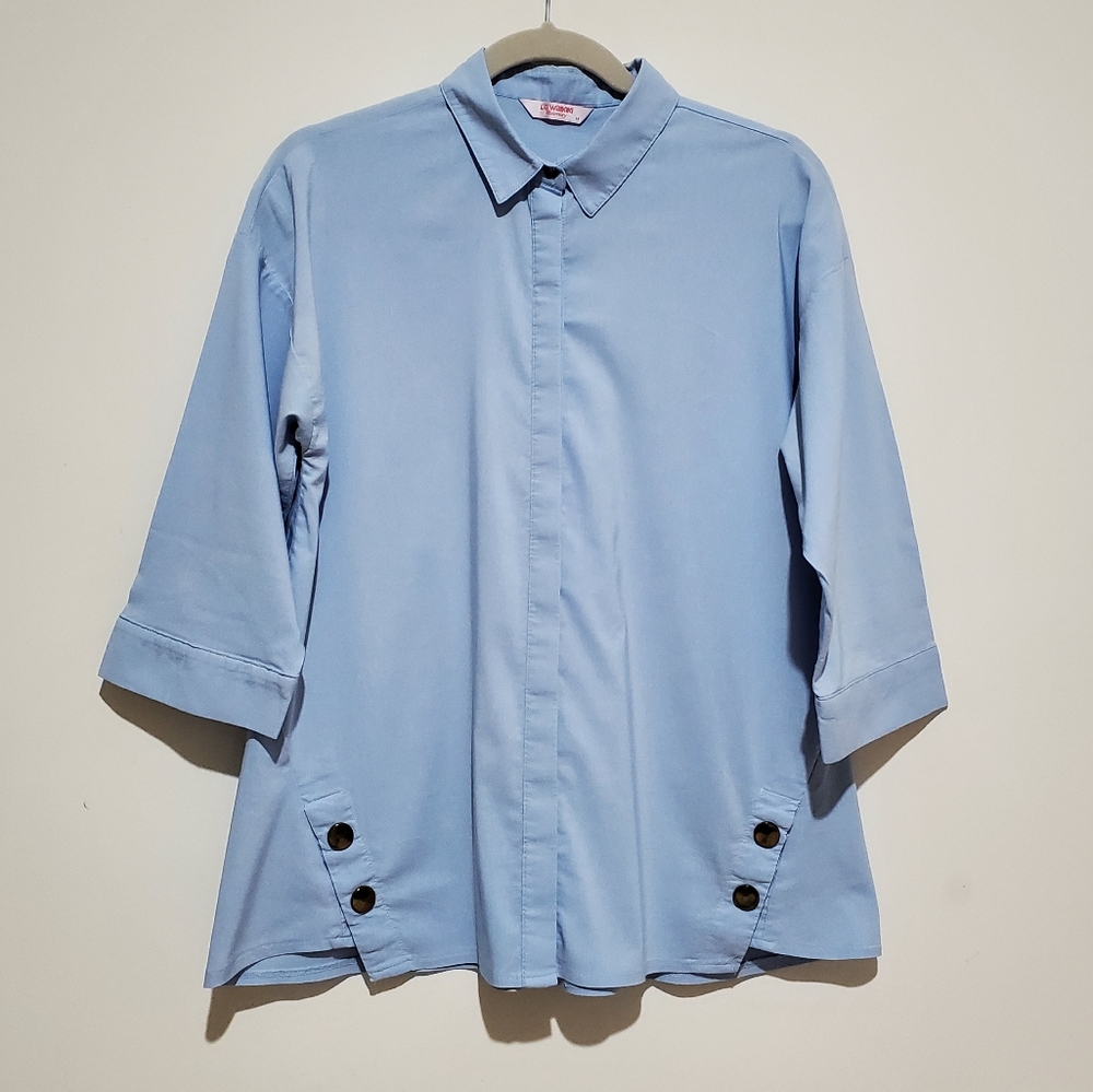 Lc Waikiki Maternity Blue Shirt Size M